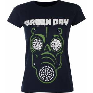 ROCK OFF дамска тениска Green Day - Green Mask- Синьо- ROCK OFF - GDTS05LN