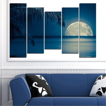 Vivid Home Картини пана Vivid Home от 5 части, Море, Канава, 160x100 см, 4-та Форма №0132
