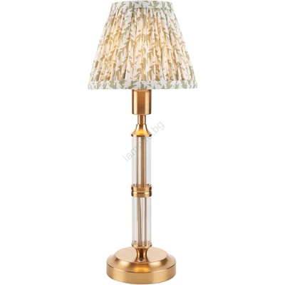 Endon Lighting 114838 - LED Димируема акумулаторна настолна лампа MORTON LED/1, 5W/5V месинг/зелен (EN0070)