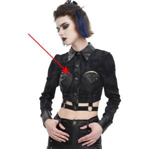 Devil fashion дамска блуза с дълъг ръкав (top) DEVIL FASHION - Black - ПОВРЕДЕНА - MY1227