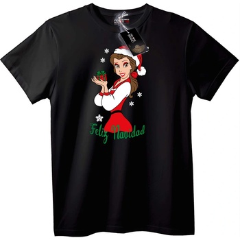 NOONEBRAND Тениска Весела Коледа с анимационни герои - 4XL, White