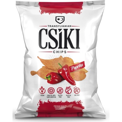 Csíki Chips Bezlepkové bramborové chipsy s paprikovou příchutí 60 g