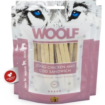 Woolf Dog Chicken & Codfish Soft Sandwich LONG 100 g