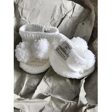 Withloveboots papučky Classic PomPom biele