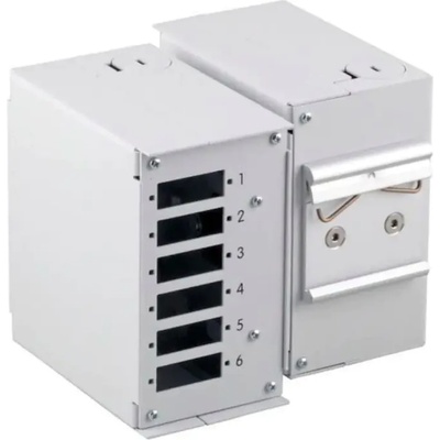 TECHLY Оптична индустриална кутия за din шина, сива, ral7035 (i-case-din-splicet)