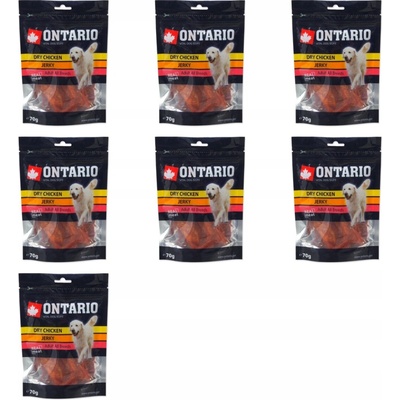Ontario Pochoutka kuře sušené plátky 7 x 70 g