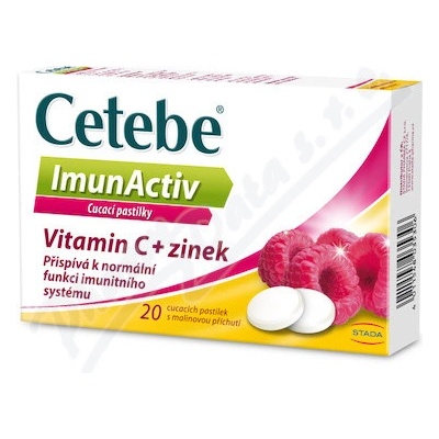 Cetebe ImunActiv vitamin C + zinok na podporu imunitného systému 20 ks