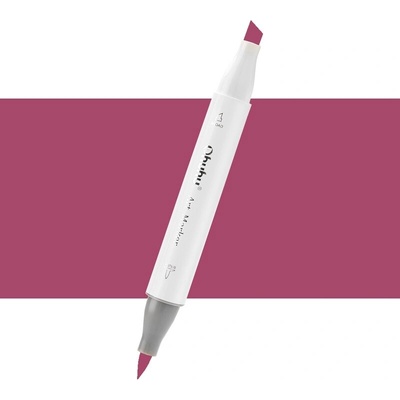 Lihová fixa OHUHU oboustranná Brush & Chisel, Garnet (R240)