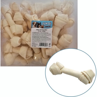 JUKO Snacks Uzel buvolí bílý 13 cm 25 ks