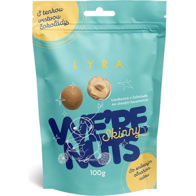 LYRA WE´RE NUTS Piemontské lieskovce v čokoláde so slaným karamelom 100 g