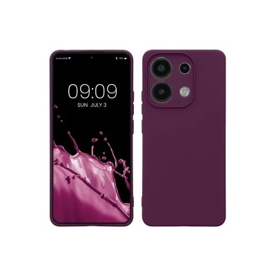 kwmobile Калъф за Xiaomi Redmi Note 13 4G - тъмночервен