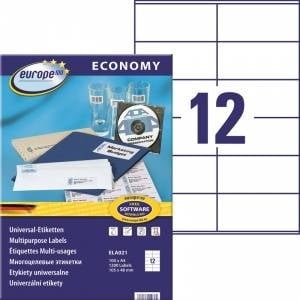 EUROPE100 Avery Zweckform ETHYK. ZF ECONOMY 105X48MM 021 100ARK LABEL E100 ELA021 - ELA021