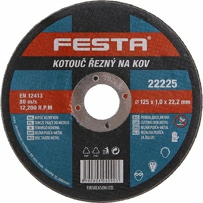 FESTA kotúč rezný na kov 125x1,0x22,2