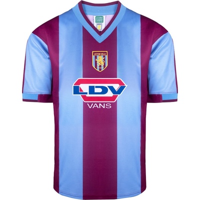Score Draw Мъжка футболна фланелка Score Draw SD Aston Villa Retro Home Shirt 00 Mens - Claret/Blue