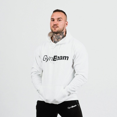 GymBeam Mikina PRO Hoodie White – Zboží Mobilmania