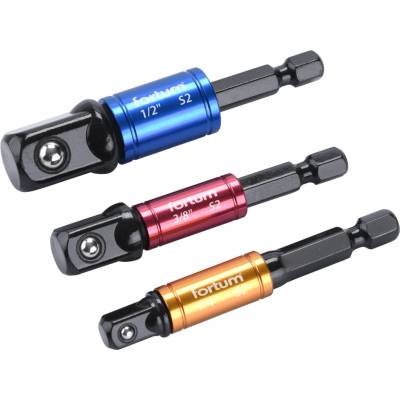 adaptéry do vrtačky s otoč.úchytem 3ks, 1/4"-3/8"-1/2", S2 (4742203)