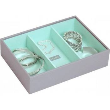 Stackers Ковчеже за бижута Stackers 3 отделения cлassic сиво-ментово (73546)