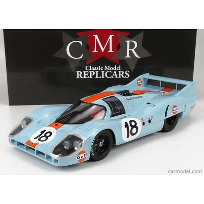 Cmr Porsche 917lh 4.9l Team John Wyer Automotive Engineering Ltd. N 18 24h Le Mans 1971 P.rodriguez J.oliver Světle Modrá Oranžová 1:12