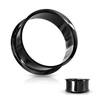 Šperky4U tunel do ucha černý TN01096-12