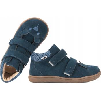 Bartek 8631986 barefoot boty dětské polobotky kůže suchý zip semišové
