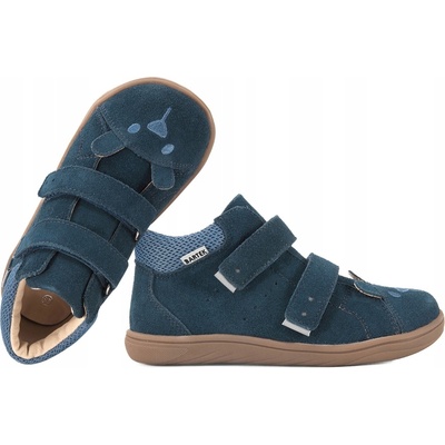 Bartek 8631986 barefoot boty dětské polobotky kůže suchý zip semišové