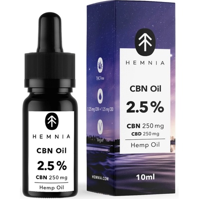 Hemnia Good Night's Sleep Konopný olej 2,5% 250 mg CBN 250 mg CBD 10 ml