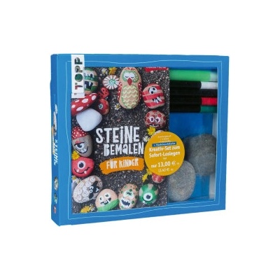 Kreativ-Set Steine bemalen für Kinder (Buch + Material) | Ilona Butterer