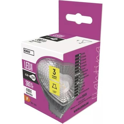Emos LED žárovka CLASSIC MR16 4,5W25W 380lm GU5.3 NW