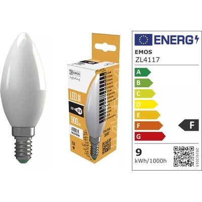 Emos LED žiarovka Basic Candle 8W E14 neutrálna biela