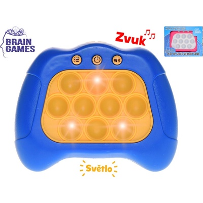 Brain Games test pamäte 12 cm na batérie so svetlom a zvukom mix farieb modrá, ružová