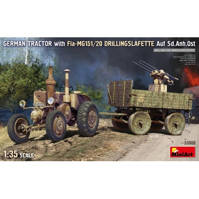MiniArt German Tractor with Fla-MGDrillingslafette Auf Sd.Anh.Ost 1:35 151:20