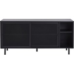 Unique Furniture Черен метален скрин с плъзгащи се врати 160x75x46 cm Veep - Unique Furniture (50220001)