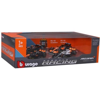 Bburago Bburago 1: 43 RACE Formula F1 4PAC - McLaren F1 Team MCL38 (2024) #4 Л. Норис #81 О. Пиастри