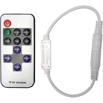 ELMARK Rf МИНИ КОНТРОЛЕР ЗА led ЛЕНТА 5a(72w) 12vdc (99leddimmer3)
