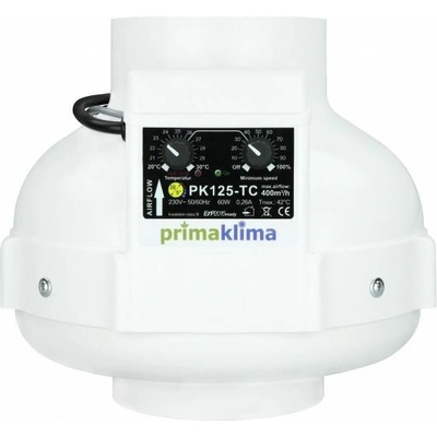 Ventilátor PRIMA KLIMA 400 m3/h, 125 mm, s tepelnou reguláciou (PK125-TC)