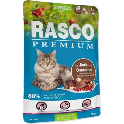 Rasco Premium Sterilized kačica s brusnicou 85 g