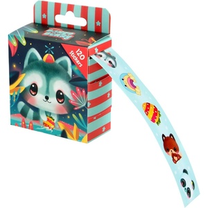 Santoro Стикери на ролка Bangoberry, 120бр, Remy Raccoon (33860-А-REMY)