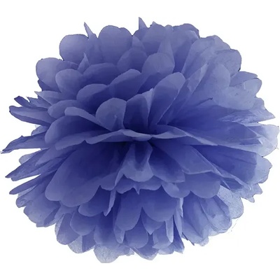 PartyDeco Помпон във формата на цвете, тъмносин 25см
