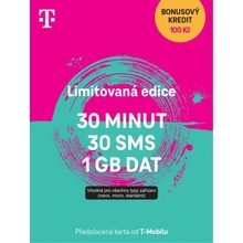 T-Mobile Twist 30 minut 30 SMS + 1GB, SIM karta, bonusový kredit 100 Kč