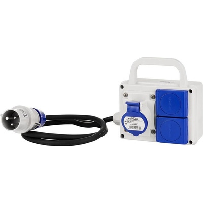 SCAME Табло сглобено с индустриални контакти, с кабел H07RN-F 3G2.5mm2 1.2m, серия ADAPTO 1х 2P+E 16A и 2х Шуко - 623.1000-002 (623.1000-002)