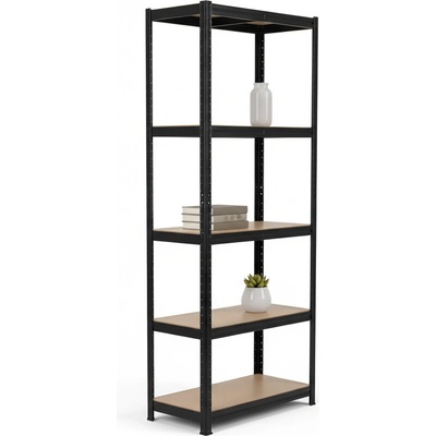 Mamutex Standard Regál 180 x 75 x 40 cm 5 políc čierny