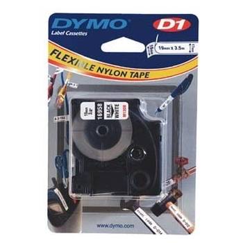 DYMO D1 16958, S0718050, 19mm x 3.5m, черен печат/бял фон, оригинална лента (16958)