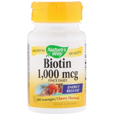 Nature's Way Biotin 1000 mcg [100 Дъвчащи таблетки]