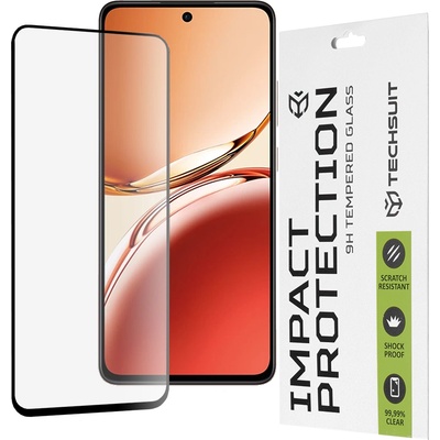 Techsuit Протектор за Oppo Reno12 F 4G / Reno12 F 5G / Reno12 FS - 111D Full Cover / Full Glue Glass - Черен
