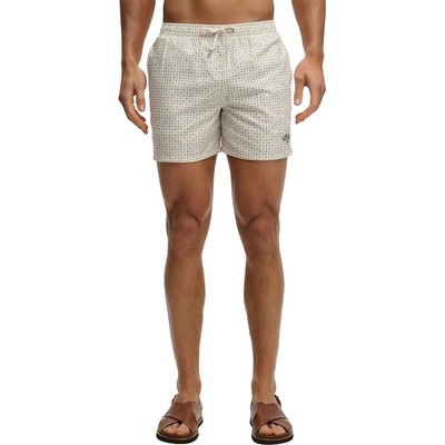 Superdry Бански гащета Superdry Premium Printed 15 swimming shorts - Beige (Mini Geo White / Blue)