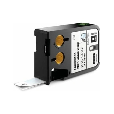 DYMO XTL 1868705, 21mm x 39mm, 150ks, черен печат/бял фон, ламинирани оригинални етикети (1868705)