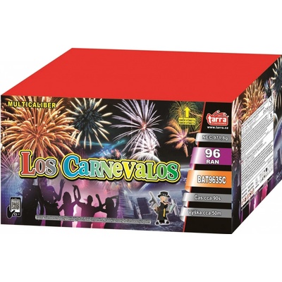 Ohňostrojový kompakt Los Carnevalos 96 ran 20 25 30 35 mm