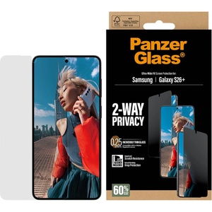 Panzer Стъклен протектор PanzerGlass за Samsung Galaxy S26 Plus, 2-Way Privacy, Ultra-Wide Fit w. EasyAligner