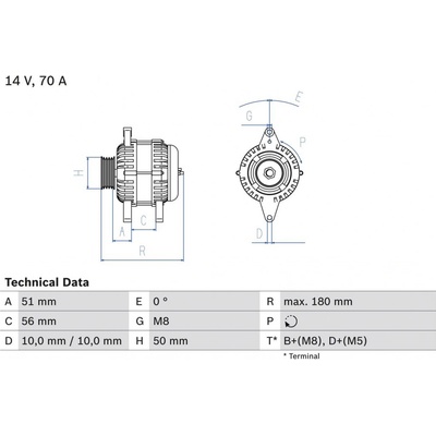 Alternátor BOSCH 0 986 038 600 0 986 038 600