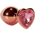X-Men Secret Shine Metal Butt Plug Rose Gold Heart S